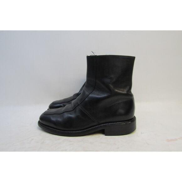 Mens Size 8 EEEE Black Leather Zip Ankle 7